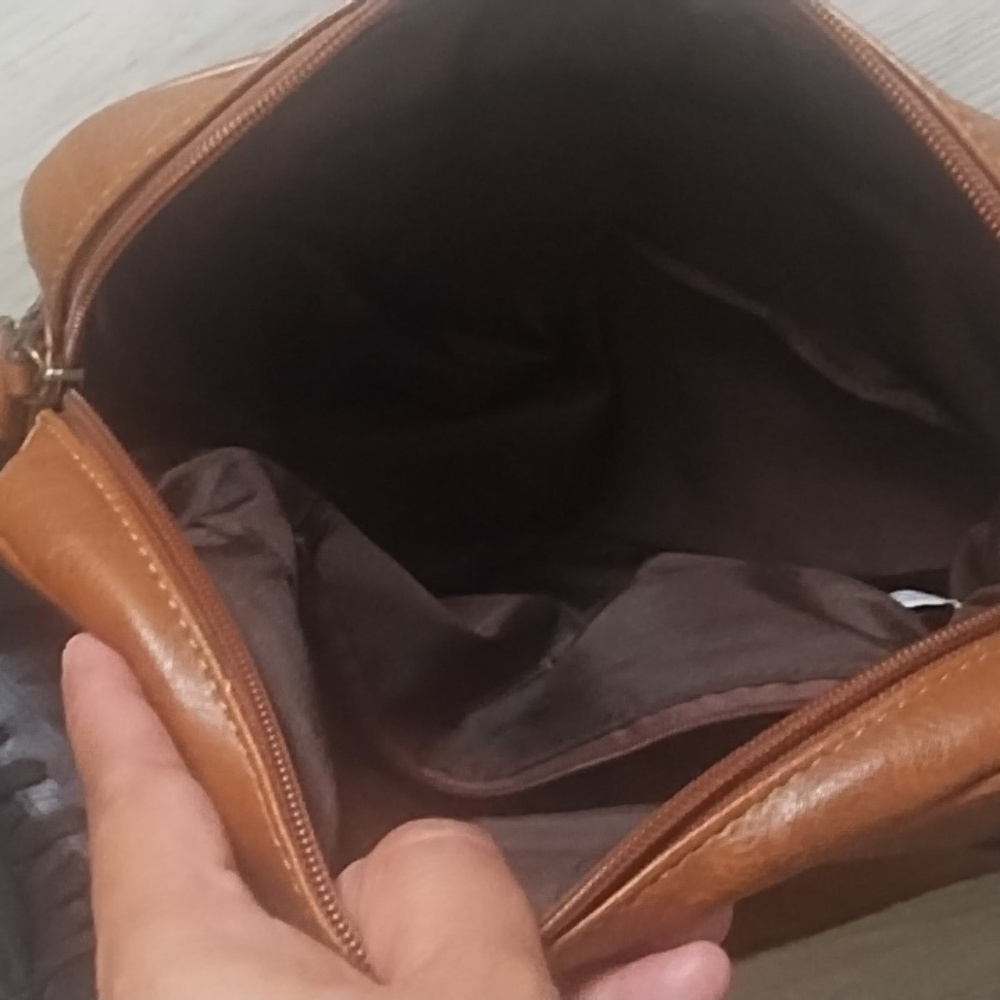 Boc Brown Leather Bag With Logo Patch - image 3